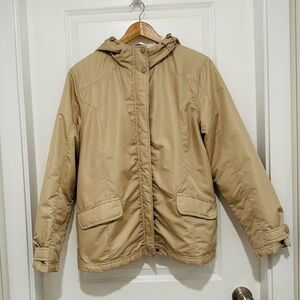 Women’s Lined Winter Jacket George Beige Hooded Coat